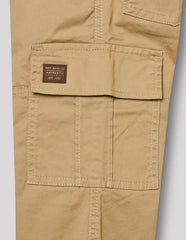 RUFF Solid Cotton Trouser | Full Length | Round Elastic | Regular Fit | Casual Wear Khaki