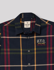 RUFF Boys Navy Checkered Shirt | Full Sleeves | Casual Wear