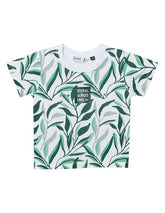 RUFF Green Tropical Print Round Neck T-Shirt | Half Sleeves | Casual Wear