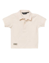 RUFF Off White Self Textured Polo Neck T-Shirt | Half Sleeves | Casual Wear
