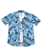 RUFF Printed Cotton Shirt | Collared Neck | Full Sleeves | Regular Fit | Casual Wear Navy