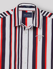 RUFF Striped Cotton Shirt | Collared Neck | Full Sleeves | Regular Fit | Casual Wear