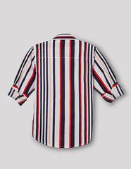 RUFF Striped Cotton Shirt | Collared Neck | Full Sleeves | Regular Fit | Casual Wear