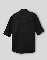 RUFF Solid Cotton Shirt | Collared Neck | Full Sleeves | Regular Fit | Casual Wear Black