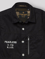 RUFF Solid Cotton Shirt | Collared Neck | Full Sleeves | Regular Fit | Casual Wear Black