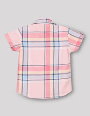 RUFF Casual Pink Checks Shirt with Sleeveless T-Shirt | Half Sleeves | Casual Wear