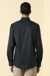 Men Black Check Full Sleeves Formal Shirt