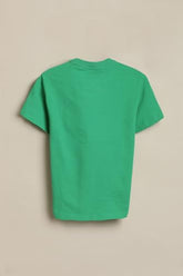 Boys Green Graphic Print Crew Neck T-Shirt