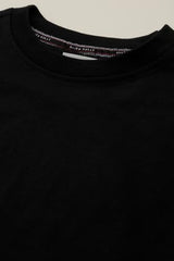 Boys Black Graphic Print Crew Neck T-Shirt