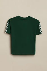 Boys Green Graphic Print Crew Neck T-Shirt