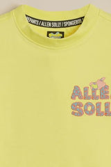 Boys Yellow Graphic Print Crew Neck T-Shirt