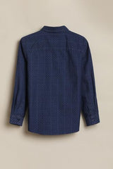 Boys Navy Check Casual Shirt