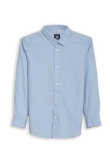 Boys Light Blue Solid Casual Shirt