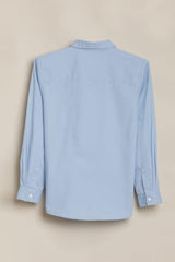 Boys Light Blue Solid Casual Shirt