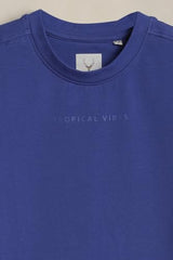 Boys Blue Graphic Print Crew Neck T-Shirt