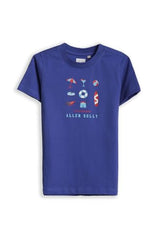 Boys Blue Graphic Print Crew Neck T-Shirt