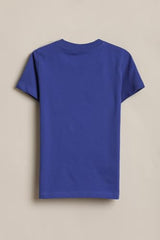 Boys Blue Graphic Print Crew Neck T-Shirt
