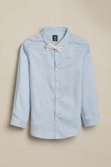 Allen Solly Boys Light Blue Solid Party Shirt