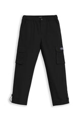 Boys Black Solid Trousers