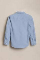 Boys Light Blue Textured Casual Shirt