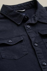 Boys Navy Textured Casual Shirt