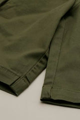 Boys Olive Solid Shorts