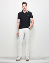U.S.Polo Association Men's Solid Slim Fit Polo Shirt (USTSHP0836_Navy_XL)