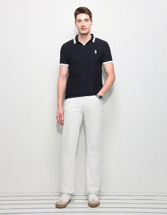 U.S.Polo Association Men's Solid Slim Fit Polo Shirt (USTSHP0836_Navy_XL)