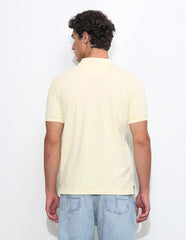 U.S.Polo Association Men's Solid Slim Fit Polo Shirt (USTSH3361_Yellow_L)