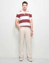 U.S.Polo Association Men's Horizontal Striped Slim Fit Polo Shirt