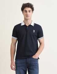 U.S.Polo Association Men's Solid Slim Fit Polo Shirt
