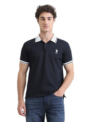 U.S.Polo Association Men's Solid Slim Fit Polo Shirt