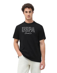 U.S. Polo Assn. Denim Co. Men's Brand Embroidered Slim Fit T-Shirt (UDTSH4031_Black_XL)