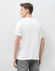 U.S. Polo Assn. Denim Co. Men's Textured Brand Printed Motel On The Coast T-Shirt (UDTSH4049_Ivory_L)