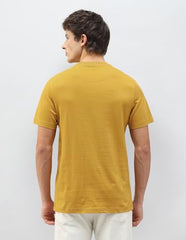 U.S. Polo Assn. Denim Co. Men's Motel On The Coast Graphic Brand Printed T-Shirt (UDTSH4058_Mustard_L)