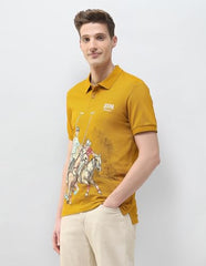 U.S. Polo Assn. Denim Co. Men's Motel On The Coast Muscle Fit Polo Shirt (UDTSH4152_Mustard_L)