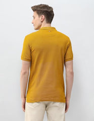U.S. Polo Assn. Denim Co. Men's Motel On The Coast Muscle Fit Polo Shirt (UDTSH4152_Mustard_L)