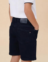 USPA Kids Boys Mid Rise Regular Fit Shorts (UKSRT0578_Dark Blue_2-3 Y)