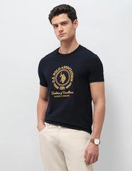 U.S.Polo Association Men's Brand Embroidered Slim Fit T-Shirt (USTSH3516_Navy_L)