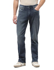 U.S. Polo Assn. Denim Co. Men's Harold Slim Straight Fit Blue Jeans (UDJEN2108_Mid Blue_34)