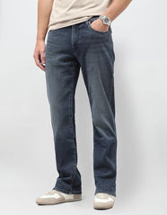 U.S. Polo Assn. Denim Co. Men's Harold Slim Straight Fit Blue Jeans (UDJEN2108_Mid Blue_34)