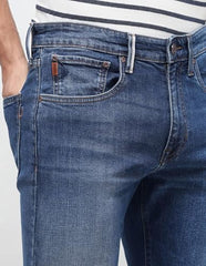 U.S. Polo Assn. Denim Co. Men's Harold Slim Straight Fit Blue Jeans (UDJEN2107_Mid Blue_30)