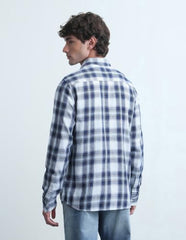 Flying Machine Men's Plaid Checked Twill Shirt