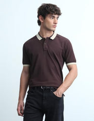 Flying Machine Men's Solid Regular Fit Polo Shirt