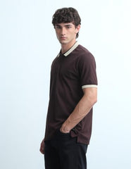 Flying Machine Men's Solid Regular Fit Polo Shirt