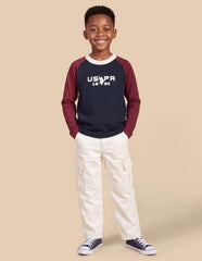 USPA Kids Boys Brand Printed Regular Fit T-Shirt