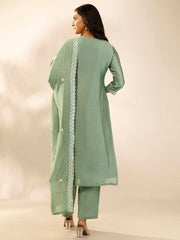 Libas Embroidered Silk blend Straight-fit Kurta Set for Women (99927S)