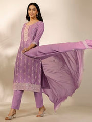 Libas Embroidered Silk blend Straight-fit Kurta Set for Women (99928S)