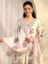 Libas Printed Silk Blend A-Line Kurta Set For Women (401416S)