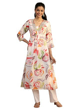 Libas Printed Silk Blend A-Line Kurta Set For Women (401418XXL)